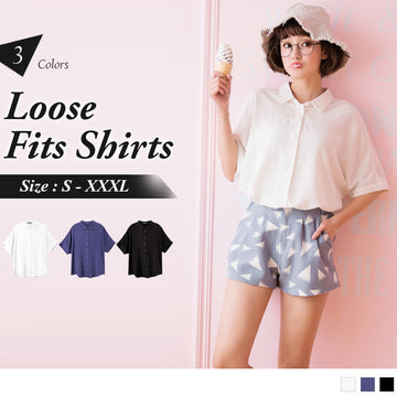 SHORT SLEEVE LOOSE FITS SHIRTS