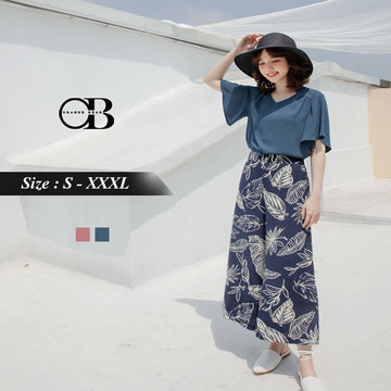 V NECK RUFFLE SLEEVE TOPS