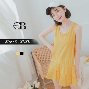 ORANGEBEAR CAKE LAYERED HEM LONG TOPS