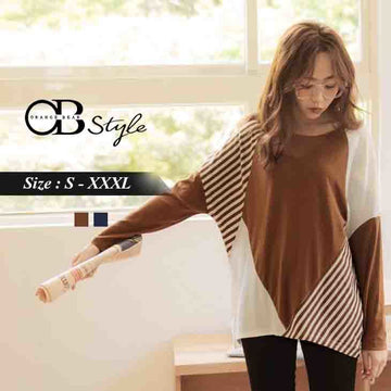 LONG SLEEVE STRIPED TOPS