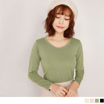 WATER+ KEEP WARM ROUND NECK LONG SLEEVE TOPS