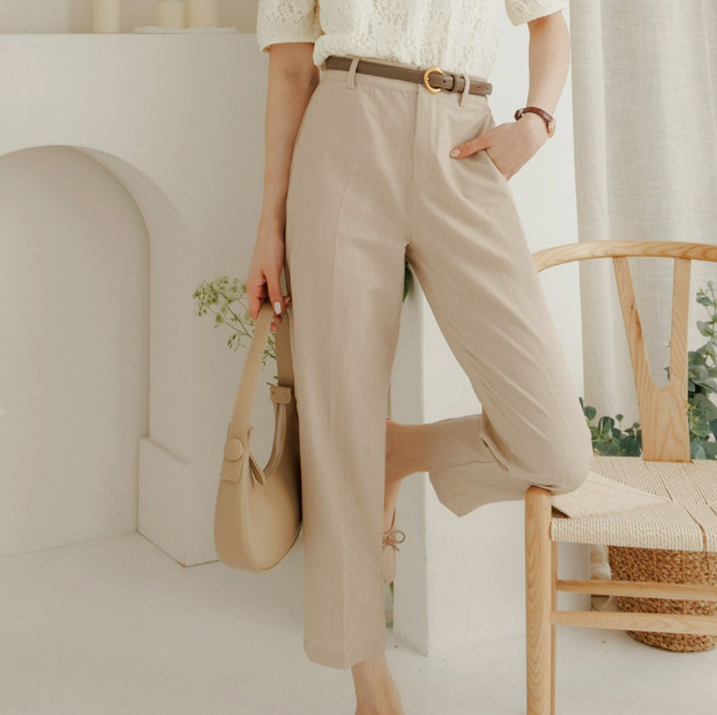 Korean Long Straight Leg Dress Pants Trousers Korean Long Straight Leg Dress Pants Trousers