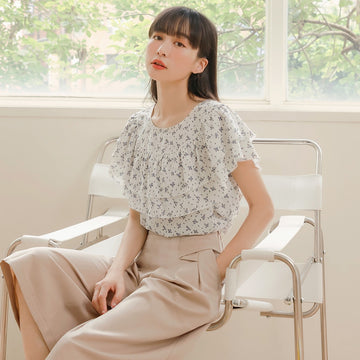 Floral Layered Ruffle Top