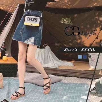 ASYMMETRICAL DENIM SKIRTS - OBStyle