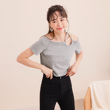 Sexy Cross Shoulder Off-Shoulder Top