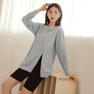 Casual Long Warm Fleece Sweatshirt Top