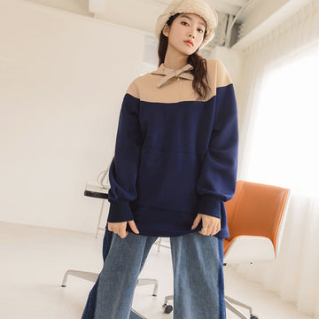 Basic Trendy Color Long Hoodie Sweatshirt