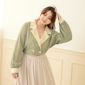 Casual Light Puff Sleeve Blazer/Top