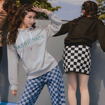 Cotton Print Loose Long Sweatshirt