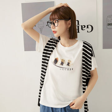 Cute Japan Rice Ball Cotton T-Shirt Top