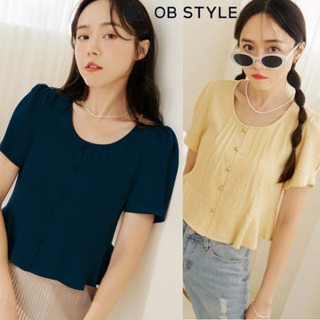 Weekend X Ob Design Women Casual Soft Button Short Sleeve Blouse Shirt Top Plus Size