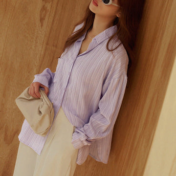 Loose Fit Long Shirt Top