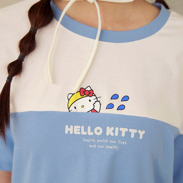 Casual Hello Kitty Swimming Print Cotton T-Shirt Top