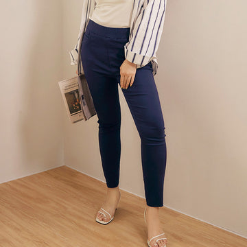 High Waist Elastic Slimming Fit Long Pants Trousers