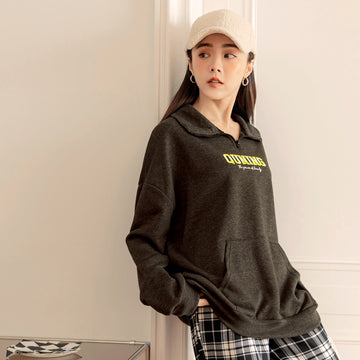 Collar Embroidered Pocket Top