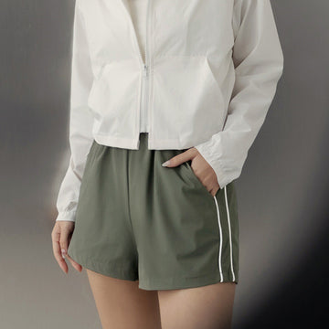 Elastic Waist Cooling Nylon Shorts Pants