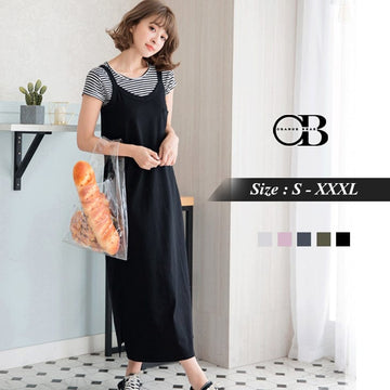 PLAIN CASUAL SLEEVELESS DRESS
