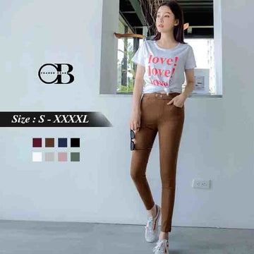 WAIST ELASTIC SKINNY PANTS