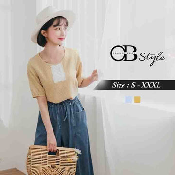 ROUND NECK PUFF SLEEVE TOP