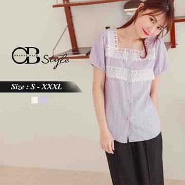 PUFF SLEEVE LACE TOPS