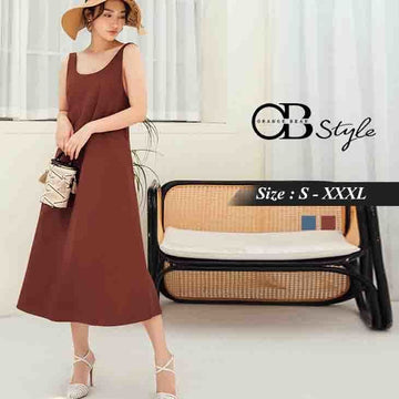 BUTTON SLEEVELESS DRESS