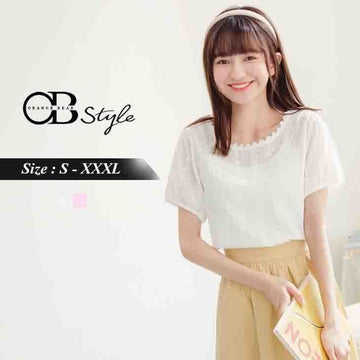 PUFF SLEEVE COTTON TOPS