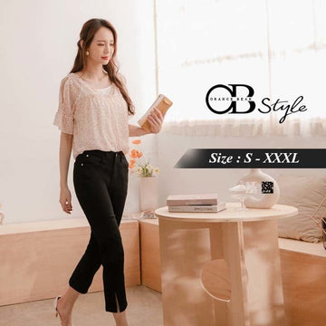 RUFFLE CHIFFON - SLEEVE TOPS