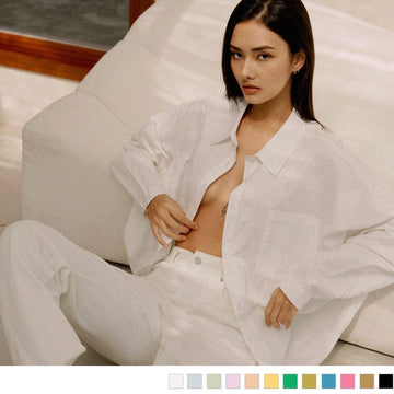 ELEGANT DROP SHOULDER DIP HEM LONG SLEEVE SHIRTS