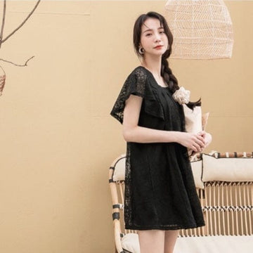 OB DESIGN HOLIDAYS LACE FLOWY SHIFT DRESS