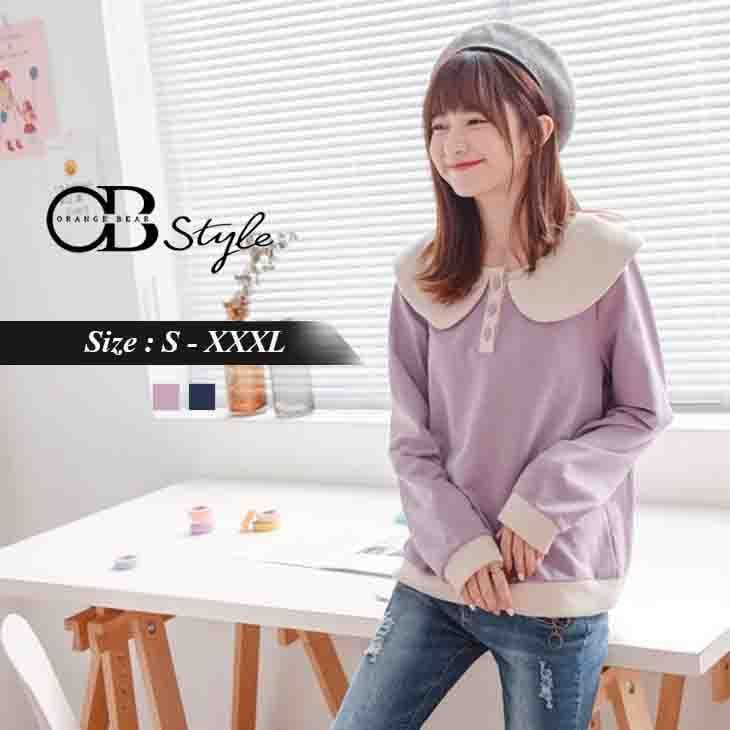 ORANGEBEAR SHAWL COLLAR LONG SLEEVE TOP