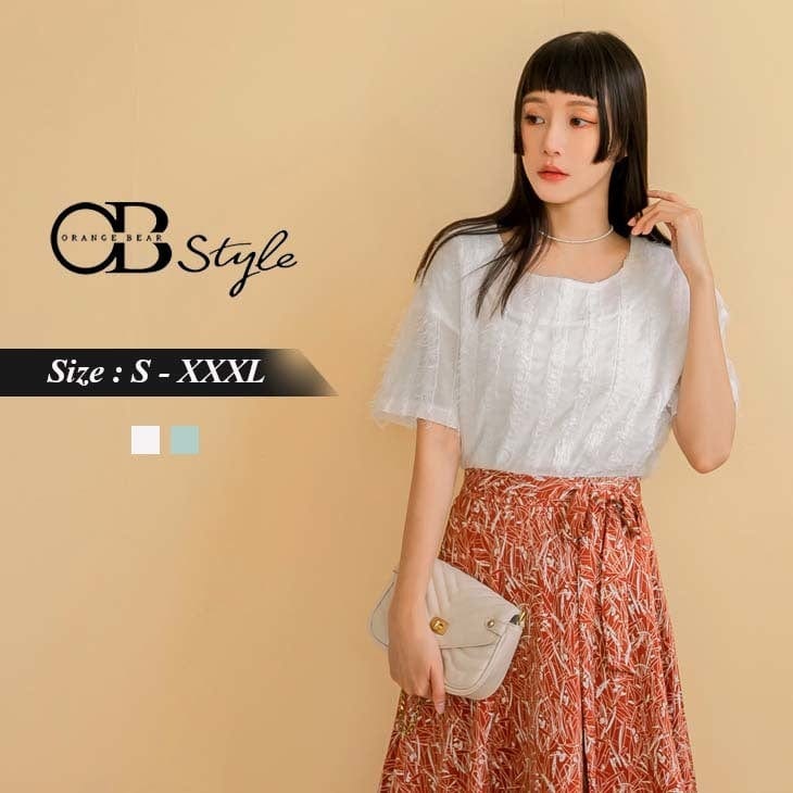 ORANGEBEAR ROUND NECK SHORT SLEEVE TOPS