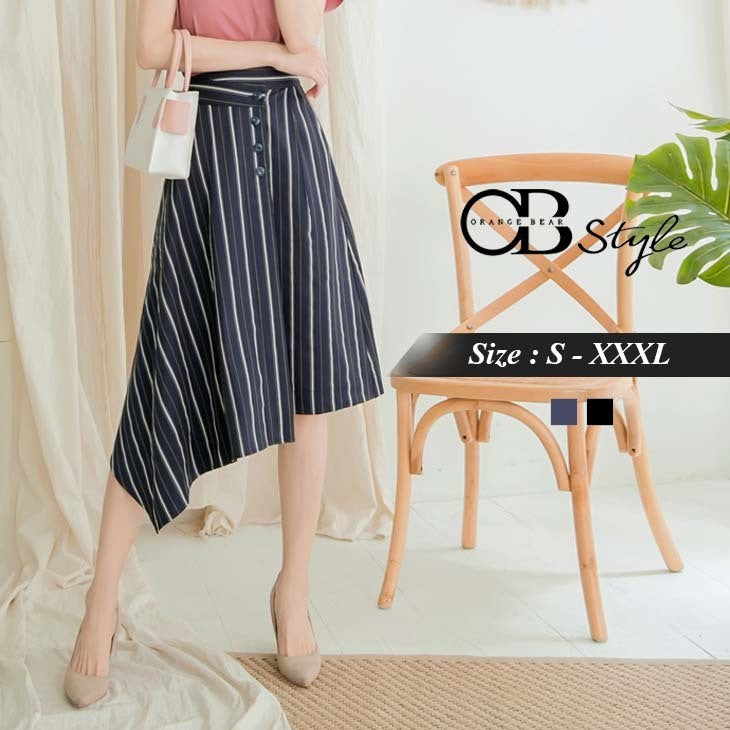 ASYMMETRICAL STRIPED SKIRTS