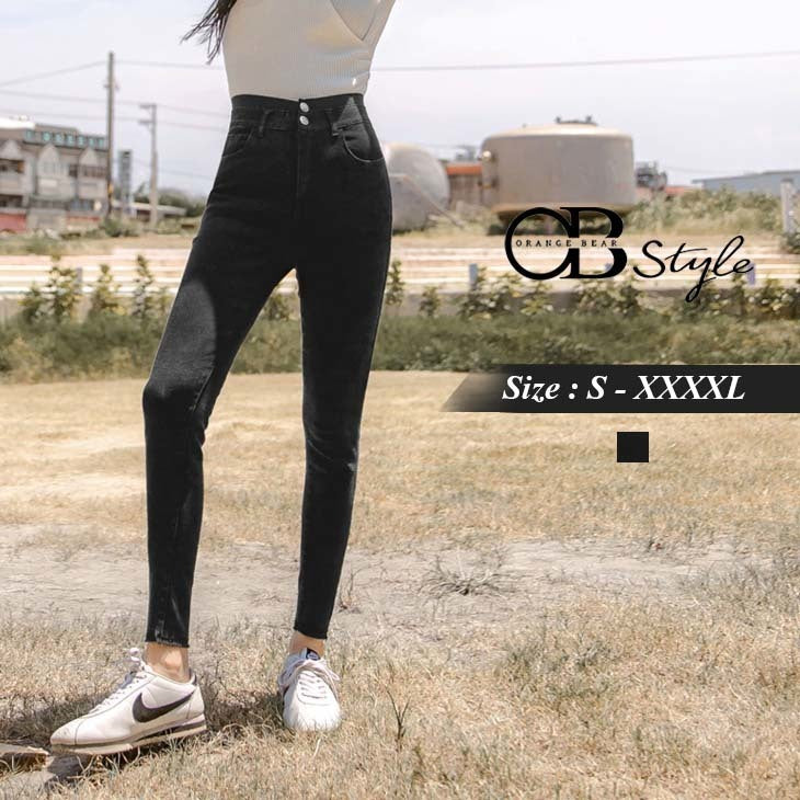 HIGH ELASTIC WAIST SKINNY PANTS