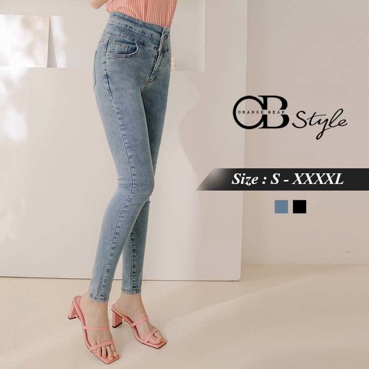 HIGH WAIST POCKETS SLIM SKINNY DENIM JEANS