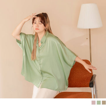 BATWINGS SLEEVE BUTTON TUNIC LONGLINE TOPS