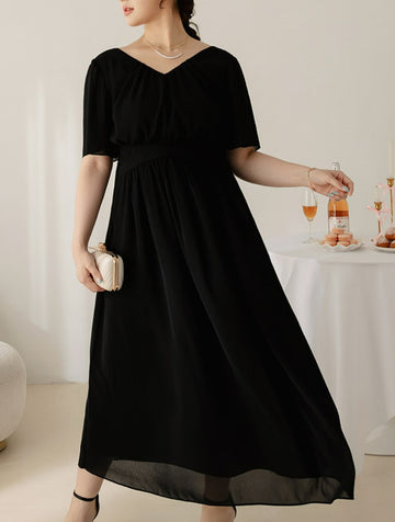 Ob Design Women Wedding Dinner Party Long Maxi Chiffon Dress Plus Size