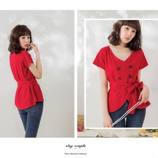 WEEKEND X OB DESIGN BUTTON DOWN JACKET BLOUSE BELT SHIRT TOPS