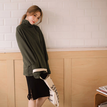 Basic Korean Knit Turtleneck Top