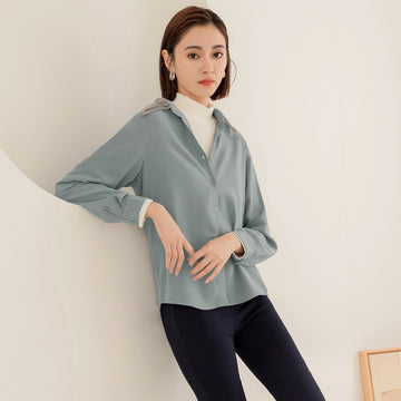 Work Casual Double Collar Top/Shirts