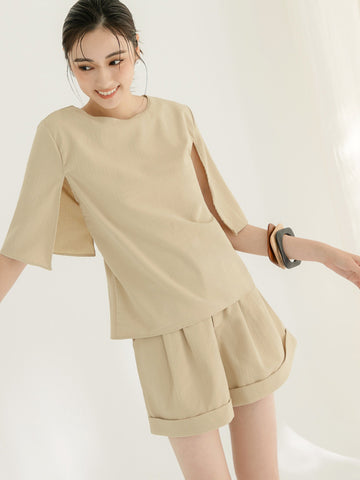 Korean Basic Pleated A-Line Dress Shorts Pants