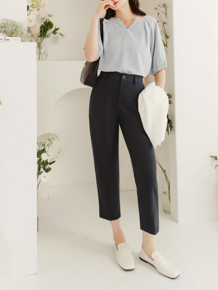 Korean Long Straight Leg Dress Pants Trousers