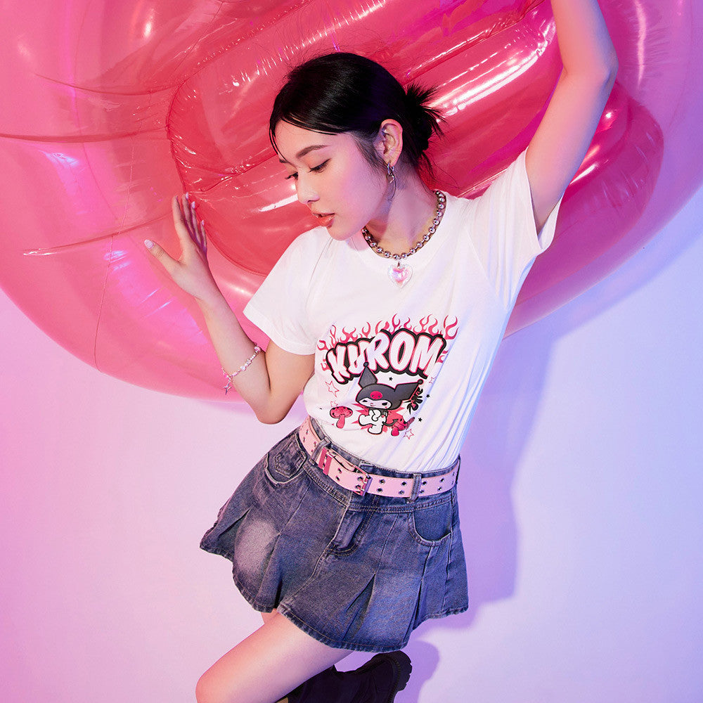 Sanrio Fire Kuromi T-Shirt Top