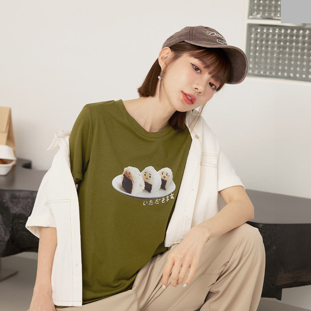 Cute Japan Rice Ball Cotton T-Shirt Top