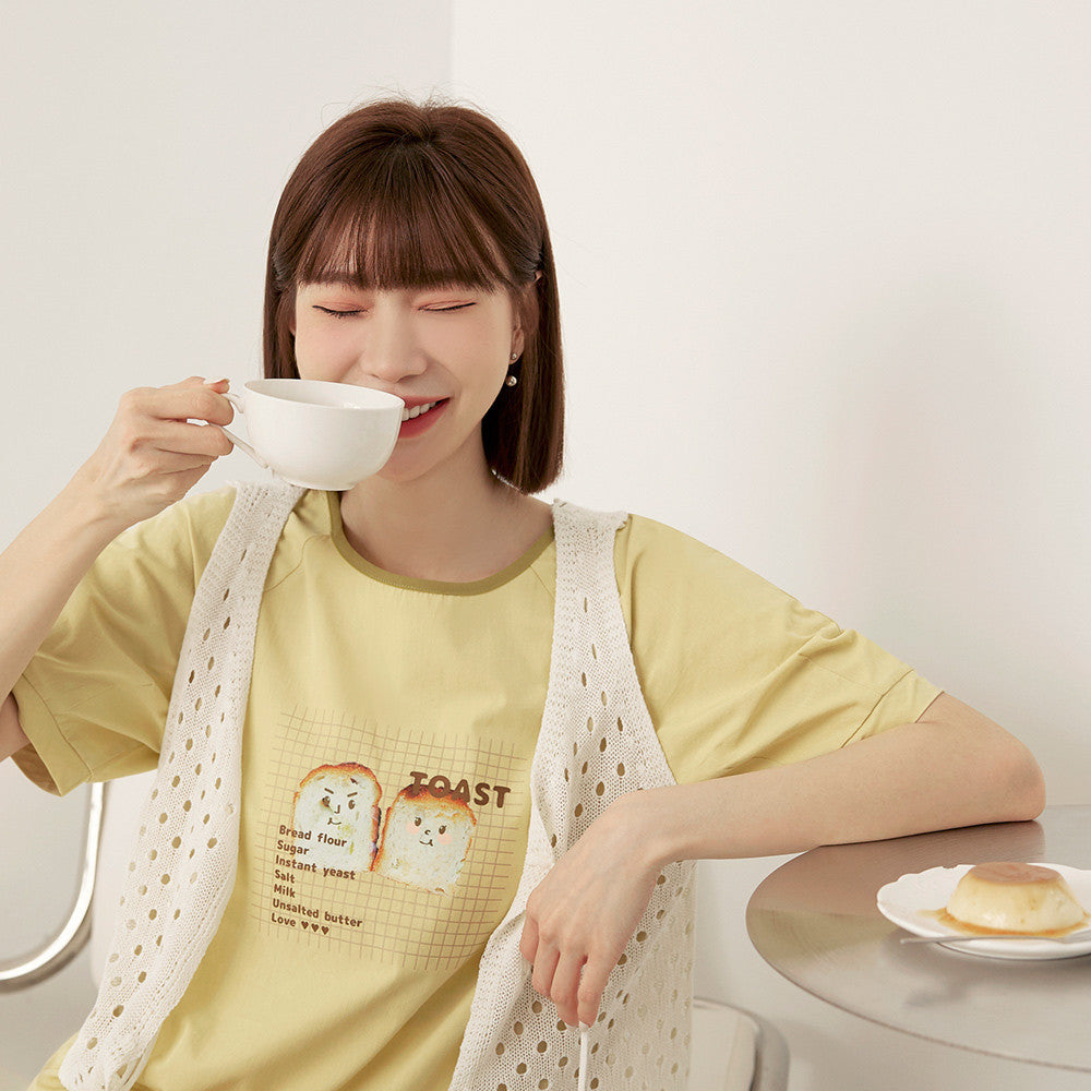 Toast Cotton T-Shirt Top