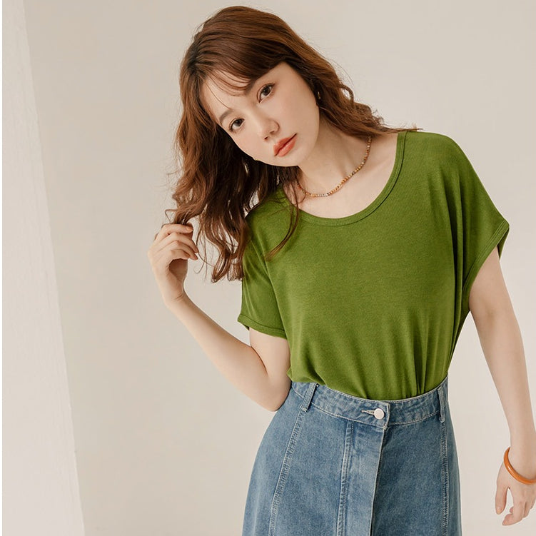 Casual Basic Solid Long Loose Knit Blouse Top