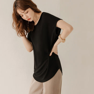 Casual Basic Solid Long Loose Knit Blouse Top