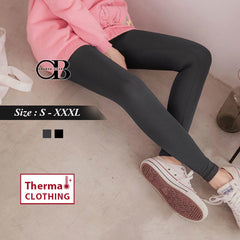 (TW STOCK) OB STYLE | STRETCH THERMAL LEGGINGS | 3 COLORS | S-XXXL SIZE | PLUS SIZE