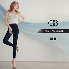 (TW STOCK) OB STYLE | HIGH WAISTED SKINNY PANTS | 2 COLORS | S-XXXL SIZE | PLUS SIZE