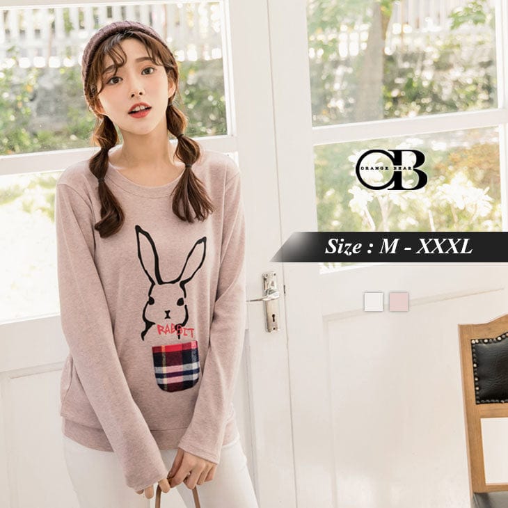 LONG SLEEVE CHECK BUNNY TOPS