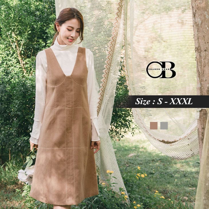 SOLID COLOUR SLEEVELESS DRESS